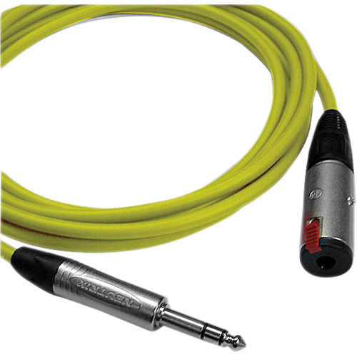 Canare Starquad TRSM-TRSF Extension Cable (Yellow 2')