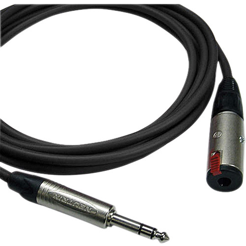 Canare Starquad TRSM-TRSF Extension Cable (Black 6')