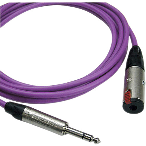 Canare Starquad TRSM-TRSF Extension Cable (Purple 6')