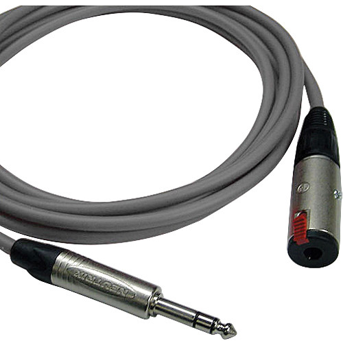 Canare Starquad TRSM-TRSF Extension Cable (Grey 15')