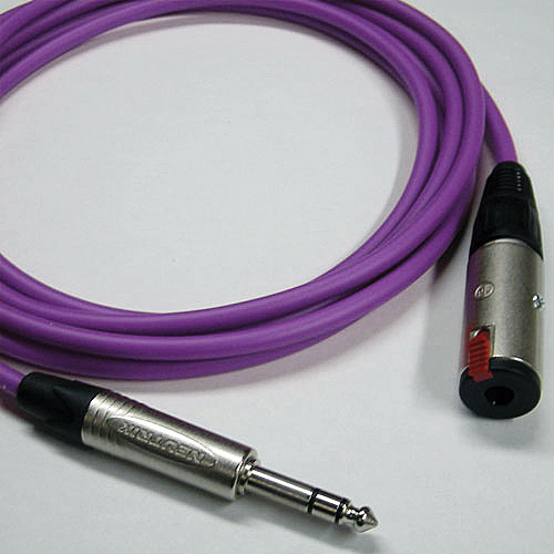Canare Starquad TRSM-TRSF Extension Cable (Purple 100')