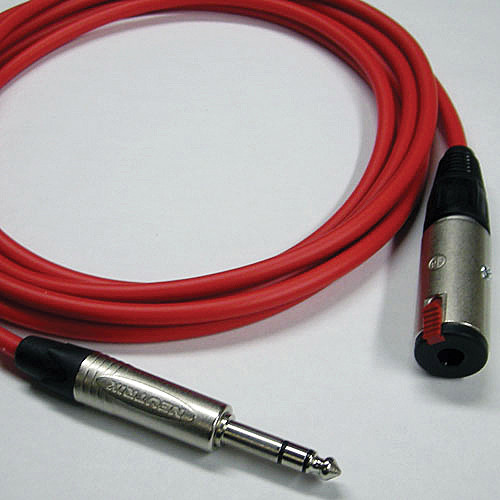 Canare Starquad TRSM-TRSF Extension Cable (Red 100')