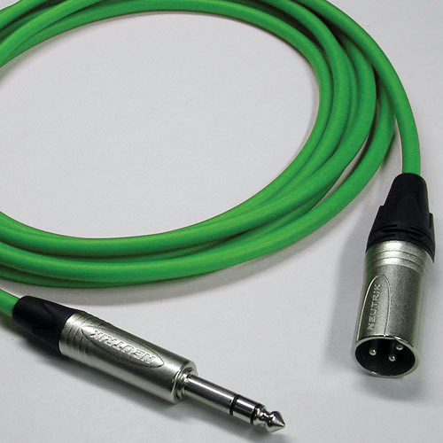Canare Star Quad 3-Pin XLR Male to 1/4 TRS Male Cable (Green 3')