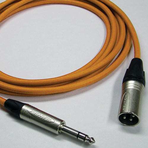 Canare Star Quad 3-Pin XLR Male to 1/4 TRS Male Cable (Orange 6')