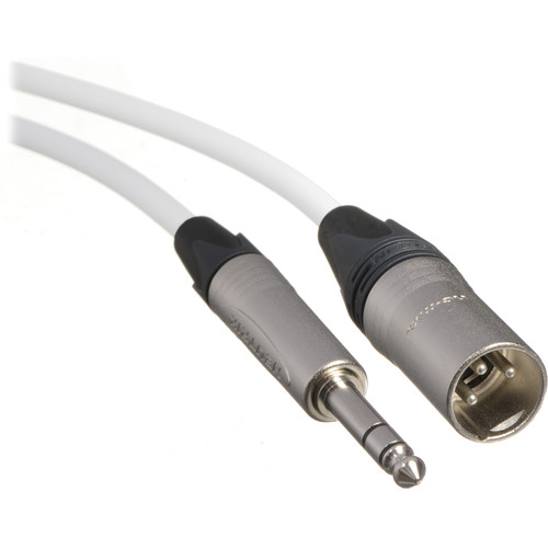 Canare Star Quad 3-Pin XLR Male to 1/4 TRS Male Cable (White 15')