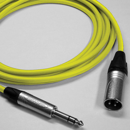 Canare Star Quad 3-Pin XLR Male to 1/4 TRS Male Cable (Yellow 35')