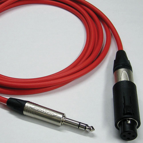 Canare Starquad Unisex XLR-TRSM Cable (Red 3')