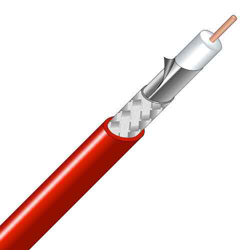 Canare Lightweight 75-Ohm 12G-SDI UHD Video Coax Cable (984' Red)