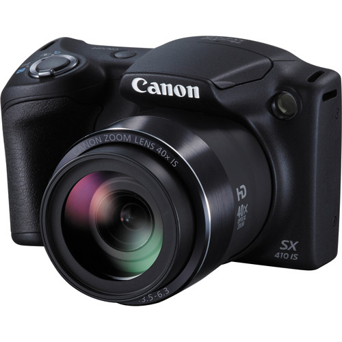 Canon PowerShot SX410 IS Digital Camera (Black) 0107C001 B&H