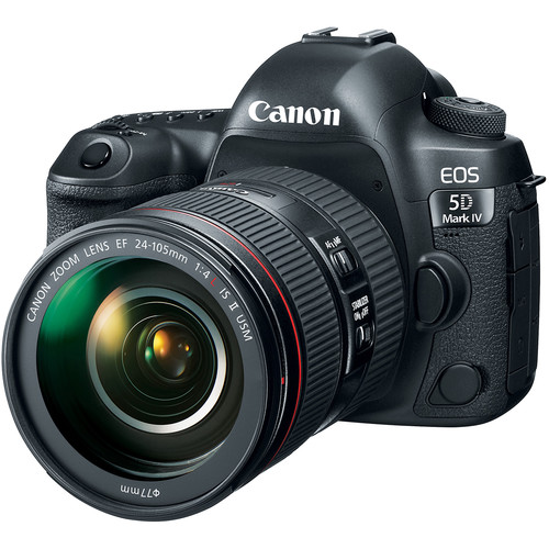 Canon EOS 5D Mark IV DSLR Camera with 24-105mm f/4L II Lens (Refurbished)
