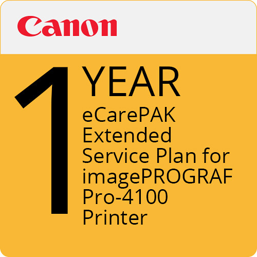 Canon 1-Year eCarePAK Extended Service Plan for PRO-4100
