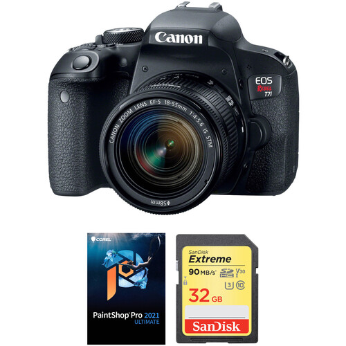 Canon EOS Rebel T7i DSLR Camera with 18-55mm Lens and Accessory Kit