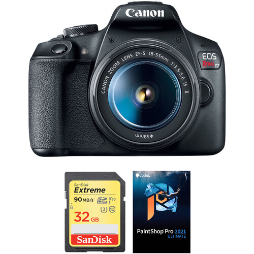 Canon EOS Rebel T7 DSLR Camera with 18-55mm Lens and Accessory Kit