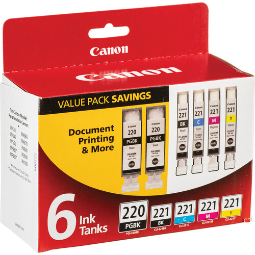 Canon PGI-220 / CLI-221 6-Ink Tank Value