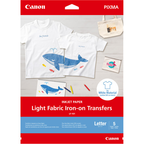 Canon Light Fabric Iron-On Transfers (5-