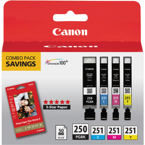 CANON PGI-250 & CLI-251 4-CARTRIDGE COMB