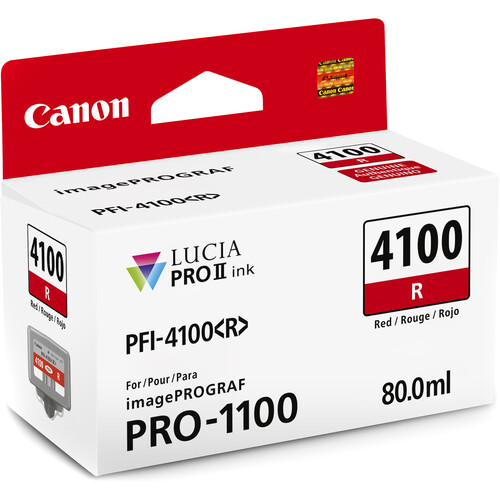 Canon PFI-4100 Red Pigment Ink Tank (80m