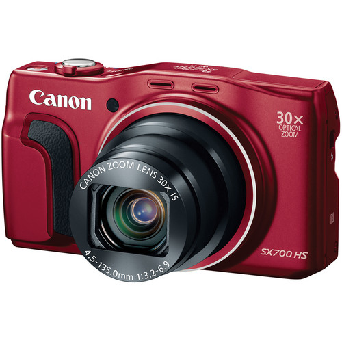 Canon PowerShot SX700 HS Digital Camera (Red) 9339B001 B&H Photo