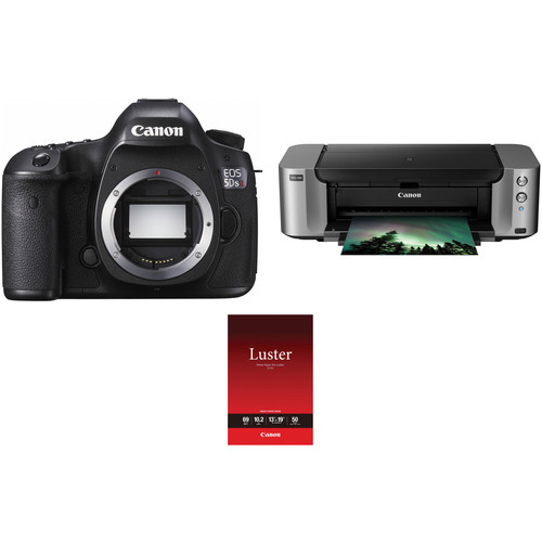 Canon EOS 5DS R DSLR Camera Body with Inkjet Printer Kit
