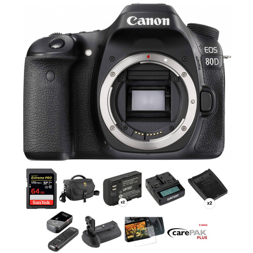 Canon EOS 80D DSLR Camera Deluxe Kit B&H Photo Video