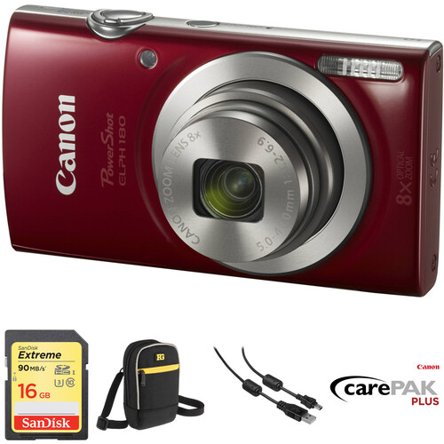 Canon powershot elph 180 digital camera silver 1093c001 bh