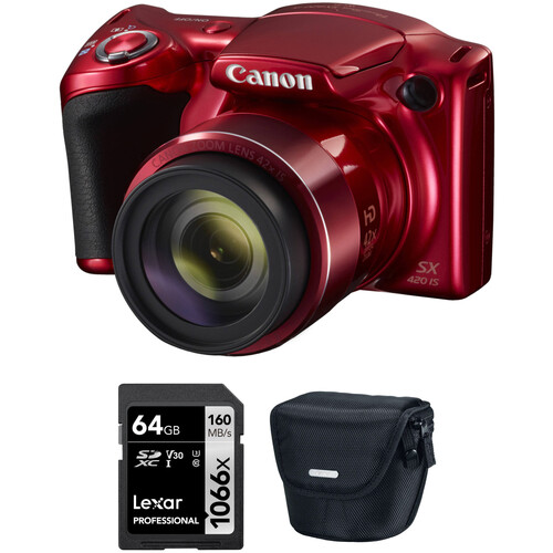 Canon Powershot Sx410 Is 20 Mp B Canon Powershot Sx420 Is Digital Camera Red 1069c001 B H Photo