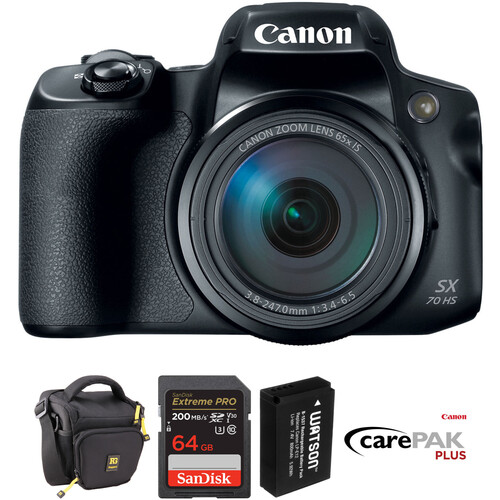 Canon PowerShot SX70 HS Digital Camera Deluxe Kit B&H Photo