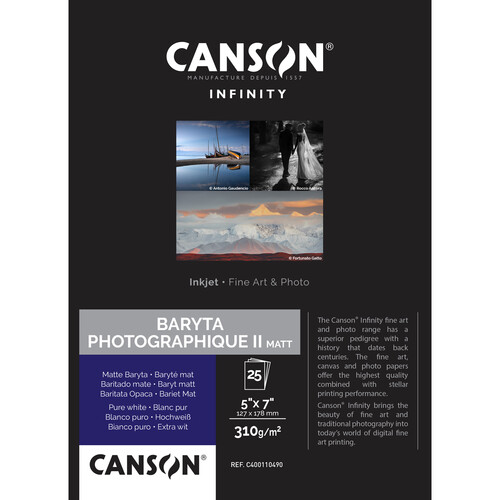 Canson Infinity Baryta Photographique II Matte Paper (5 x 7