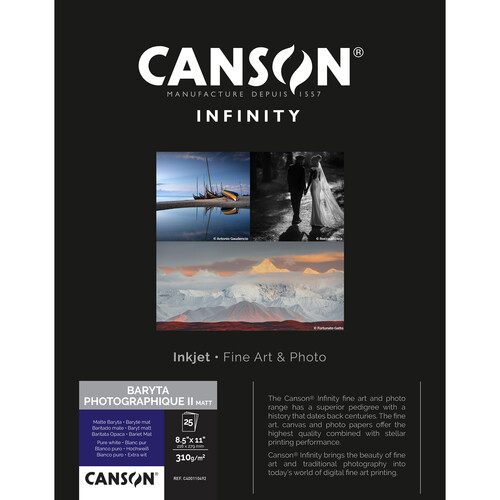 Canson Infinity Baryta Photographique II Matte Paper (8.5 x 11