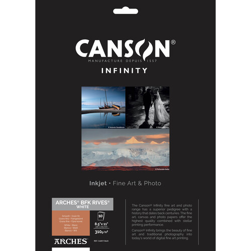 Canson Infinity ARCHES BFK Rives White Photo Paper (8.5 x 11