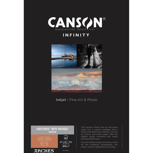 Canson Infinity ARCHES BFK Rives White Photo Paper (13 x 19