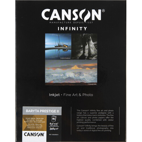 Canson Infinity Baryta Prestige II Glossy Paper (8.5 x 11