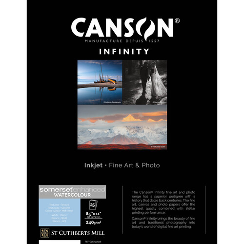 Canson Infinity Somerset Enhanced Watercolor Paper (8.5 x 11