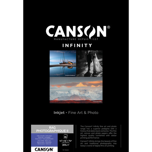 Canson Infinity Rag Photographique II Paper (310 gsm 13 x 19