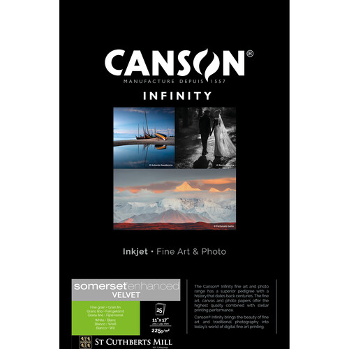 Canson Infinity Somerset Enhanced Velvet (225 gsm 11 x 17