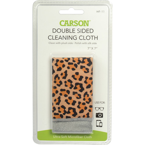 Carson Double-Sided Cleaning Cloth (Safari Leopard 7 x 7