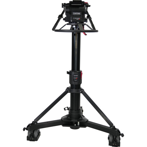 Cartoni P70 Pedestal with Master 30 Head FB 2 Telescopic Pan Bars Flat Base Adapter and Air Pump