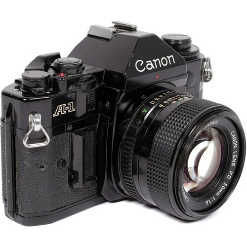 CatLABS Canon A-1 Camera with 50mm f/1.4 FD Lens (Refurbished Black)