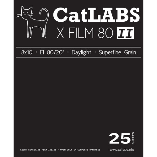 CatLABS X Film 80 II Black and White Negative Film (8 x 10