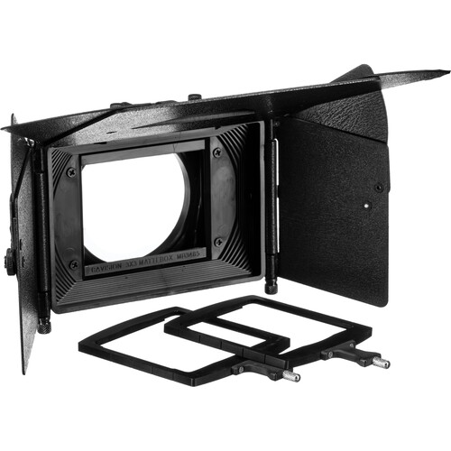 Cavision 3x3 Matte Box Kit with Metal Trays Flaps & 80mm Step-Up Ring