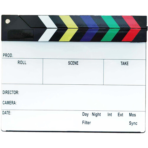 Cavision Next-Gen Production Slate with Color Clapper Sticks (American Style Color)