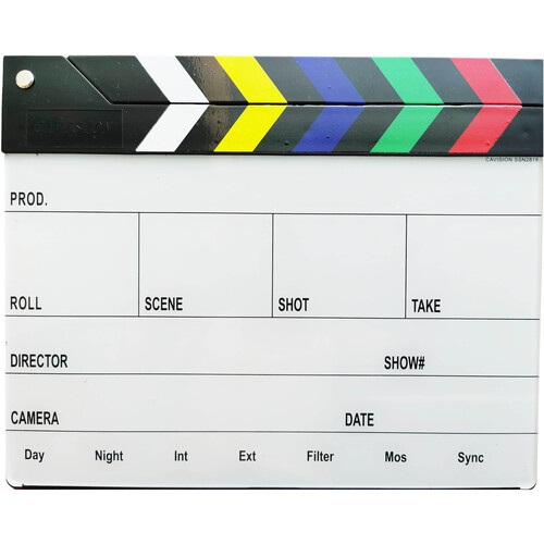 Cavision Next-Gen Production Slate with Color Clapper Sticks (European Style Color)