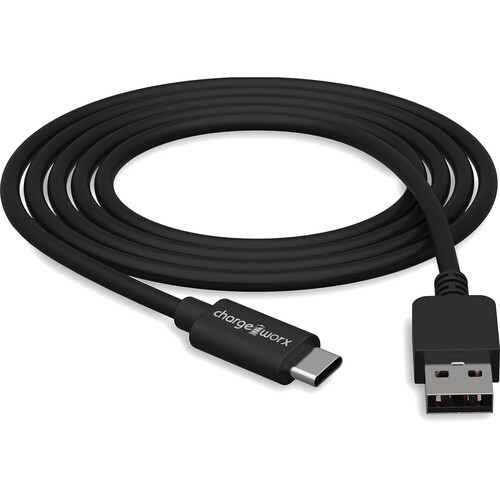 ChargeWorx USB-C to USB-A Sync and Charge Cable (3' Black)