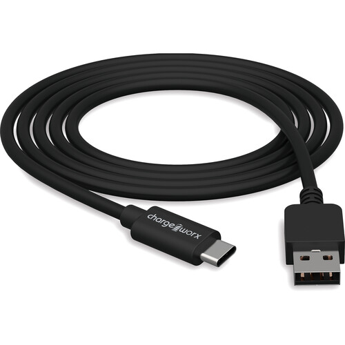 ChargeWorx USB-C to USB-A Sync and Charge Cable (6' Black)