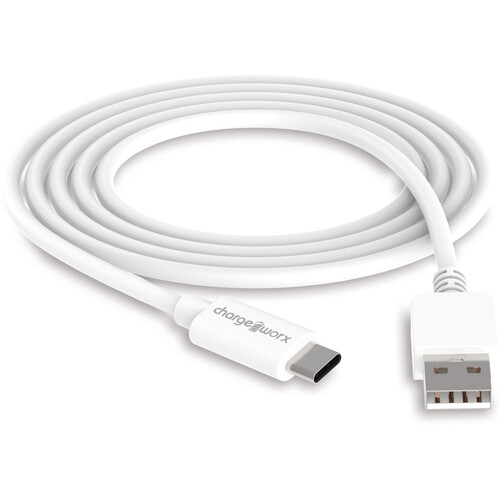 ChargeWorx USB-C to USB-A Sync and Charge Cable (6' White)