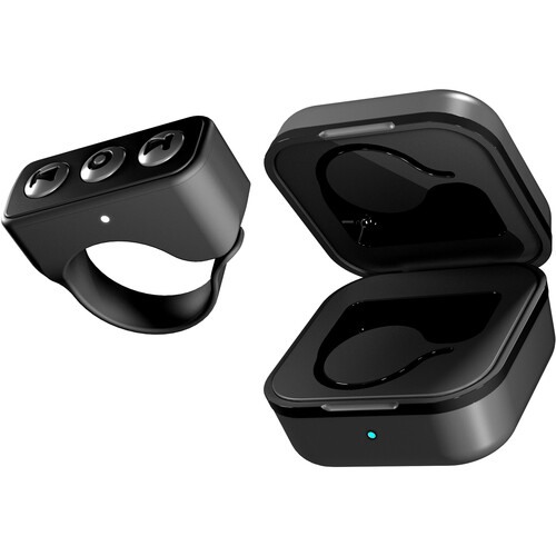 ChargeWorx Wireless Remote Control Ring with Charging Case (Black)