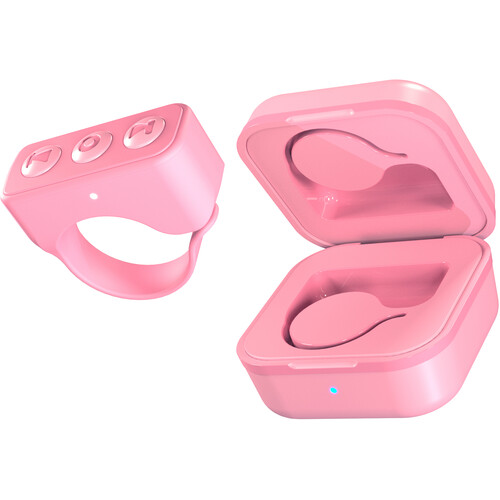 ChargeWorx Wireless Remote Control Ring with Charging Case (Pink)