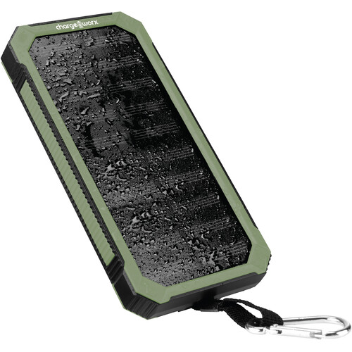 ChargeWorx Solar Weatherproof Power Bank (15000 mAh Green)