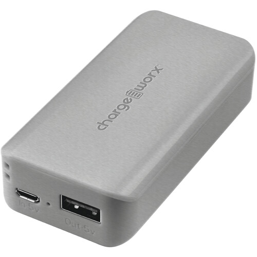ChargeWorx Pre-Charged & Ready to Use Power Bank (4000 mAh Silver)
