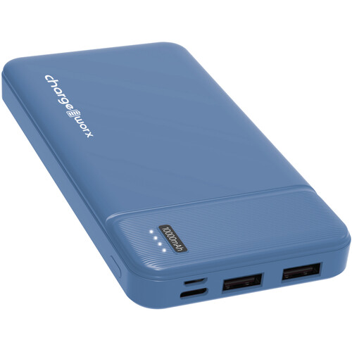 ChargeWorx Dual USB Slim Power Bank (10000mAh Bluestone)